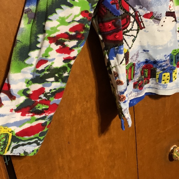 JANE ASHLEY - Winter Scene , Long Sleeve Shirt. 100% Cotton (XL) - Picture 6 of 10